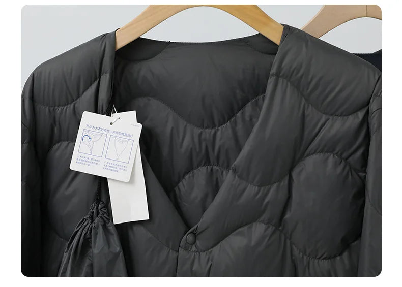 New Coats and Jackets Men's Lightweight Down Vest V-Neck Jacket Very Warm Winter Man Jacket Warm White Duck Down Man Windbreaker