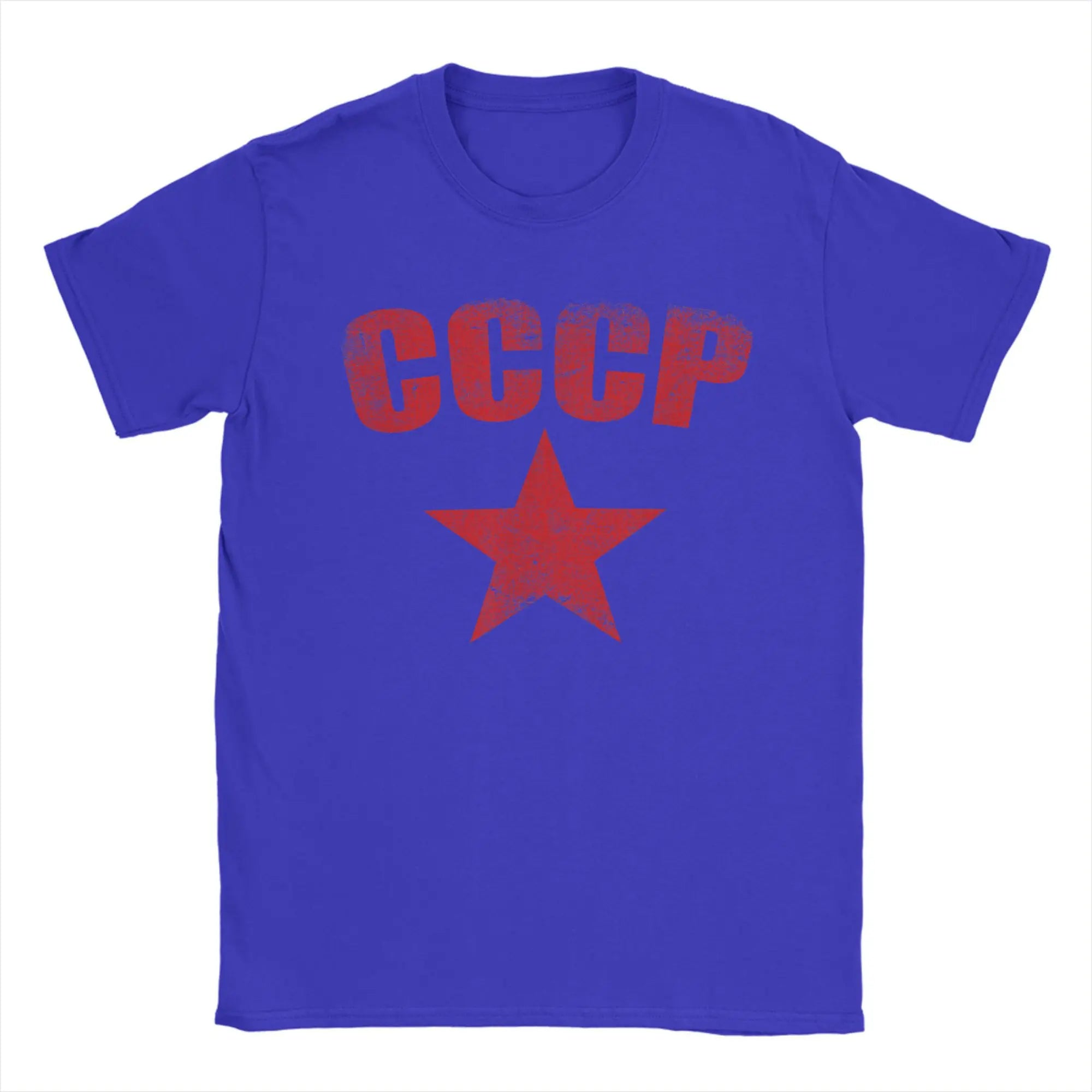 Men T-Shirts CCCP Cool 100% Cotton Tee Shirt Short Sleeve  T Shirt Round Neck Clothing Unique
