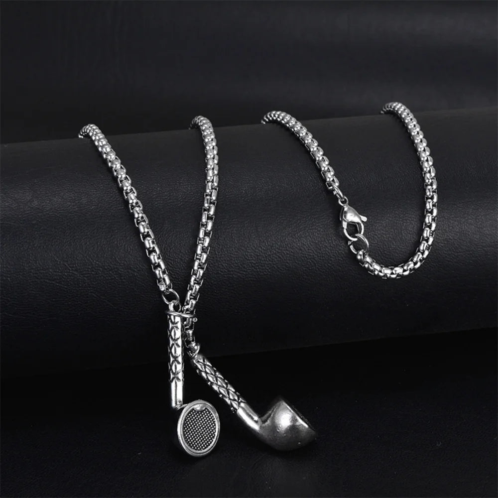 Fashion Hip Hop Charm Music Headset Earplugs Metal Man Clothes Accessories Necklace Jwelry For Men Women Pendant Wholesale