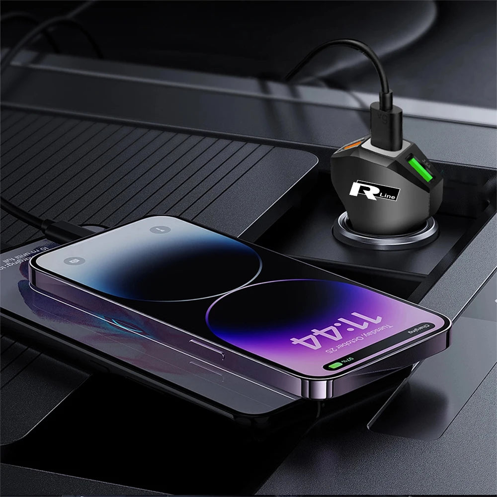 35W Car Charger PD QC3.0 Smart Phone GPS Ipad Adapter Accessory For Volkswagen Vw Tiguan Jetta Scirocco Polo Touran Golf 6 Rline