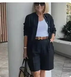 Casual Women Suit Long Sleeve Shirt + High Waist Crotch Pants Sets Two Piece Set Solid Women's Outfit Spring Autumn 2-piece Set