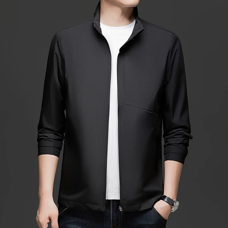 New Men's Casual Jacket Casual and Fashionable Windbreaker Waterproof and Versatile Outdoor Jacket