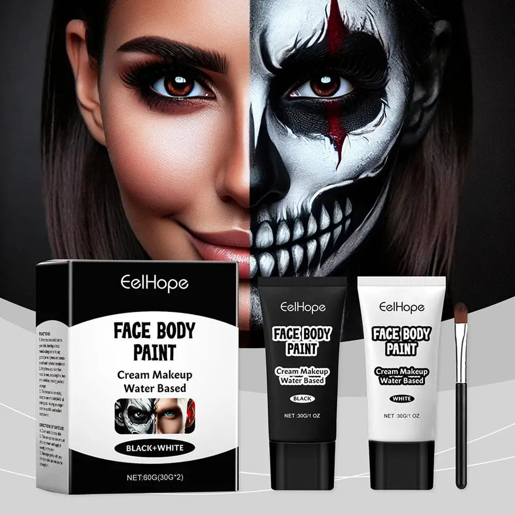 White Makeup Foundation Cream Concealer Halloween Cosplay Make-Up Lasting Cream Cosmetics Halloween Face Long Face White