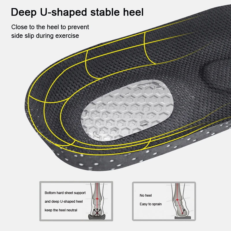 Orthopedic Insoles for Man Women Memory Foam Cushion Gel Insole Silicone Arch Support Pads Sport Shoe Pad Soft Running Insert