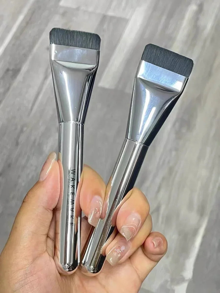 Korea wakemake Flat head One line Foundation Makeup Mask Ultra-thin flawless bare skin concealer brush Makeup tool brush