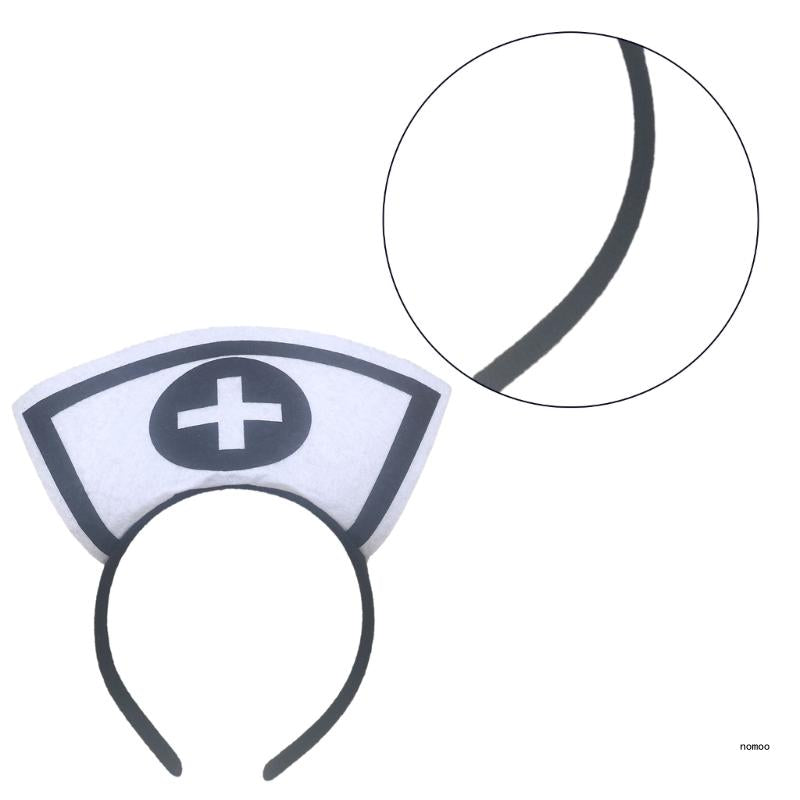 Halloween Nurse Hat Hair Hoop Party  Headband Hairband Headwear Costume