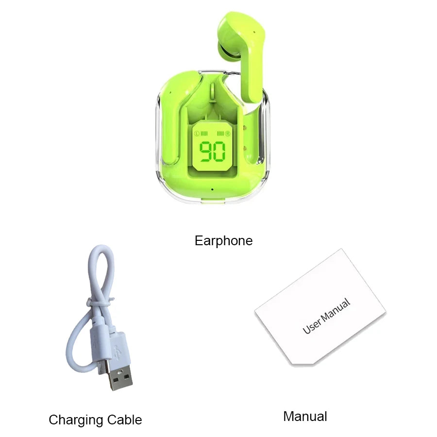 Air31 Tws Earpuds Wireless Bluetooth 5.0 Sport Gaming Headsets Noise Reduction Earbuds Mic Headphones with LED Display Earphones