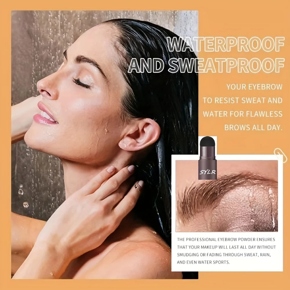 Professional eyebrow seal shaping set pen waterproof makeup pen female lasting perfect eyebrow template and 10 templates and bru