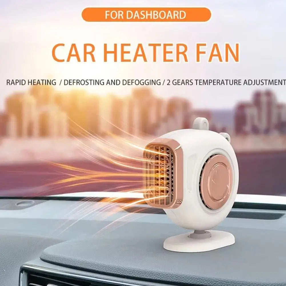 12V/24V Car Heater Winter Fast Heating Car Mini Hot Air Fan Adjustable Vehicle Dashboard Small Space Saving Car Heater