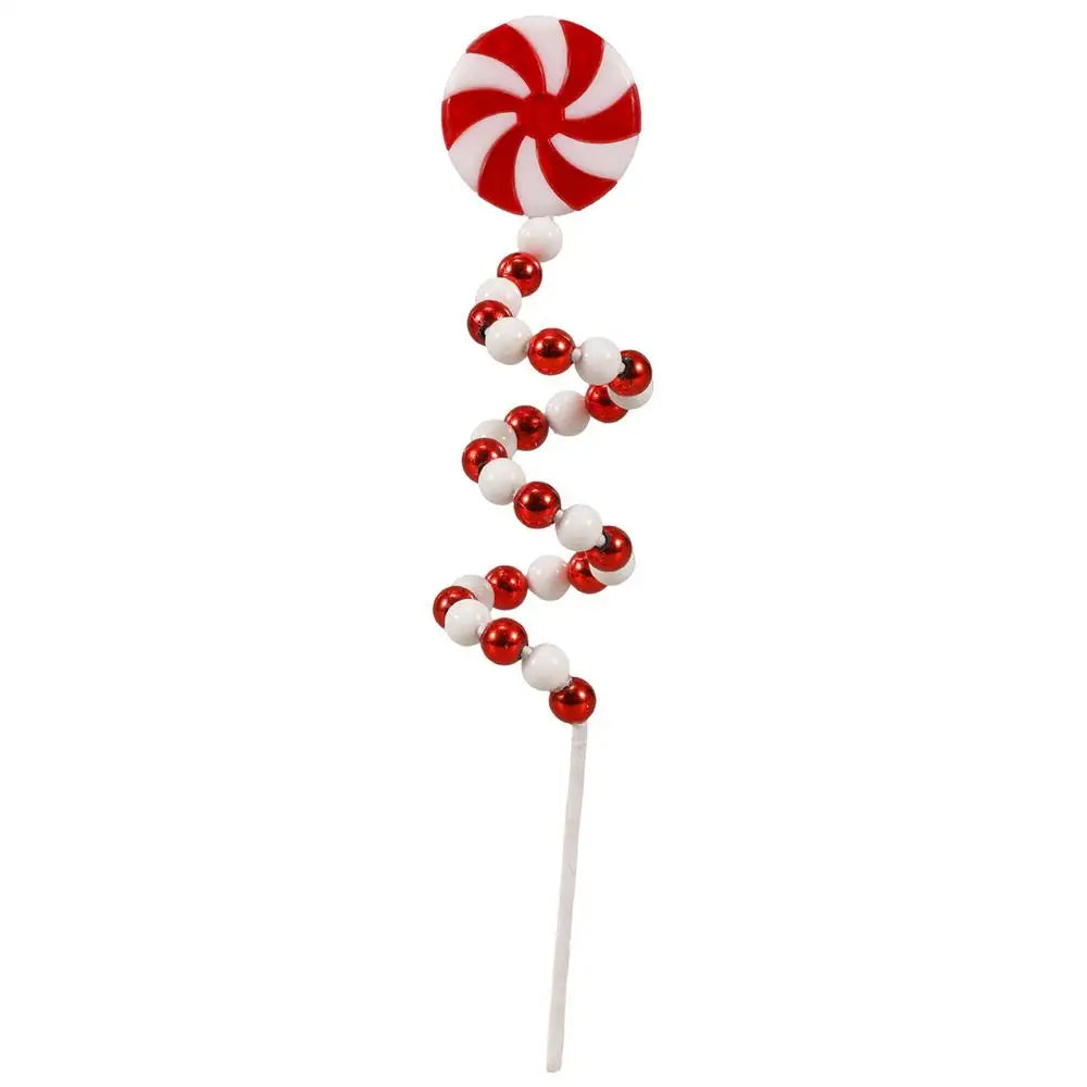 Christmas Candy Cane Decorations Christmas Tree Decoration Red White Lollipop Decoration Curved Candy Christmas Tree Stems Decor