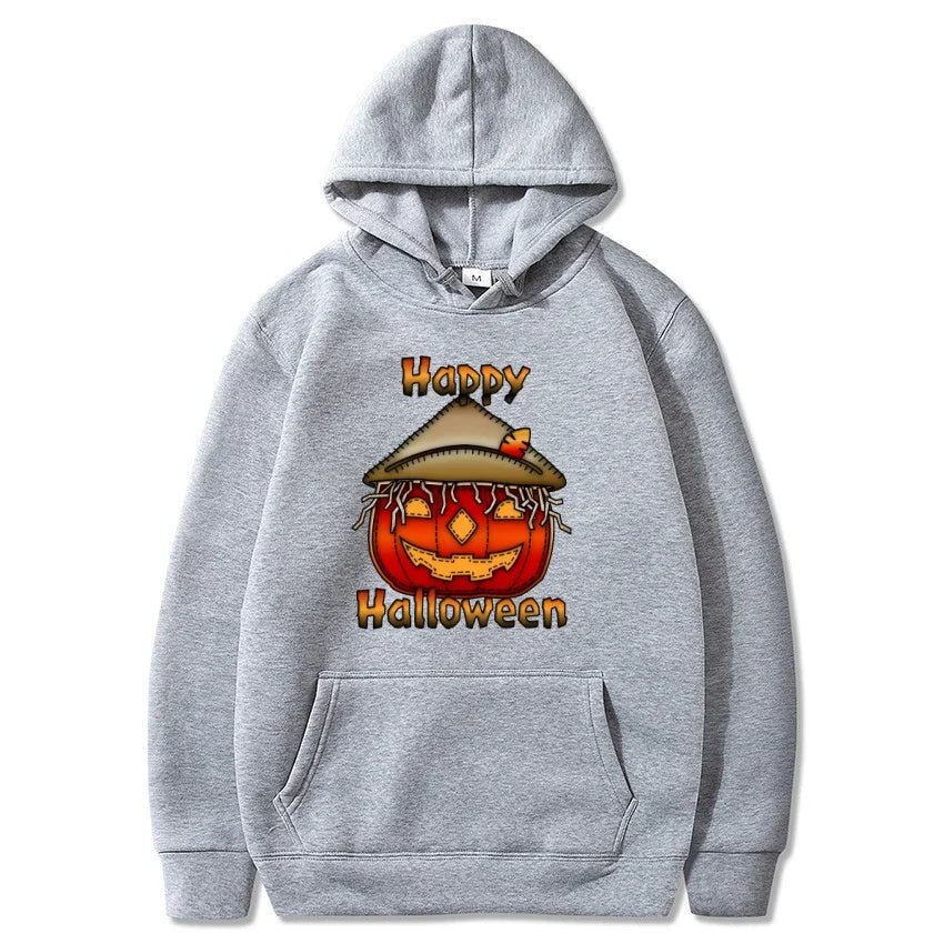 Halloween Autumn_Winter New Happy Halloween Printed Hoodie Men's Fashion Warm Sweatshirt Casual Street Wear Warm Hoodie