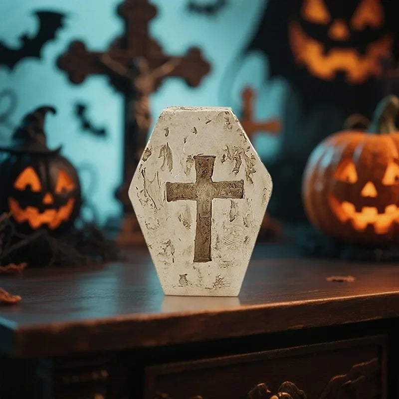 Halloween Table Ornaments Pumpkin Head Mummy Cross Ghost Festival Party DIY Tide Play Decor Happy Halloween Day 2025