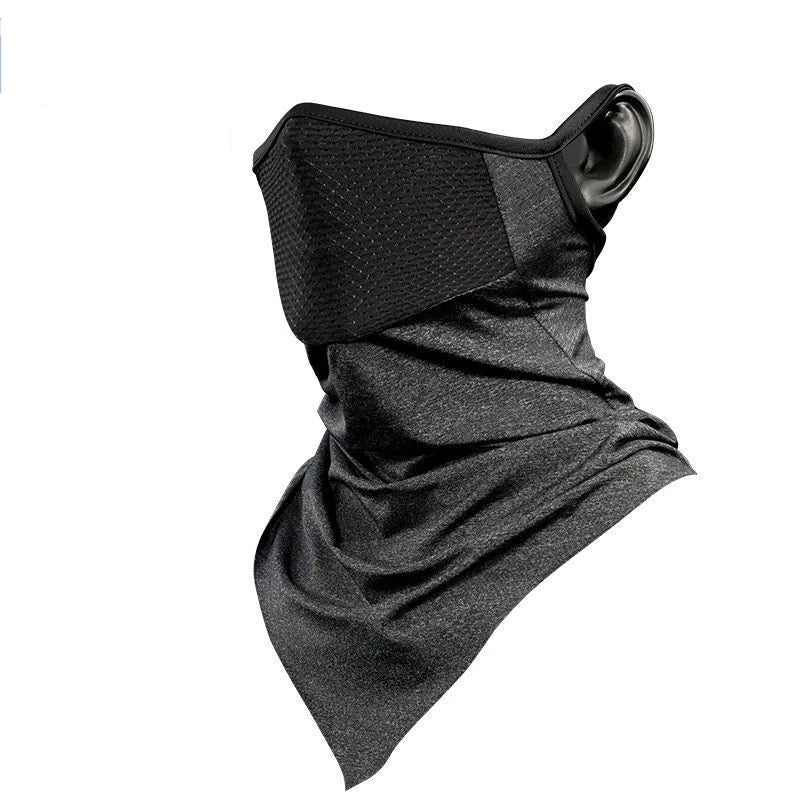 Summer Men Mask Full Face Bicycle Neckerchief Cycling Bandana UV Protection Mask Breathable Ice Silk Outdoor Hanging Ear Scarf