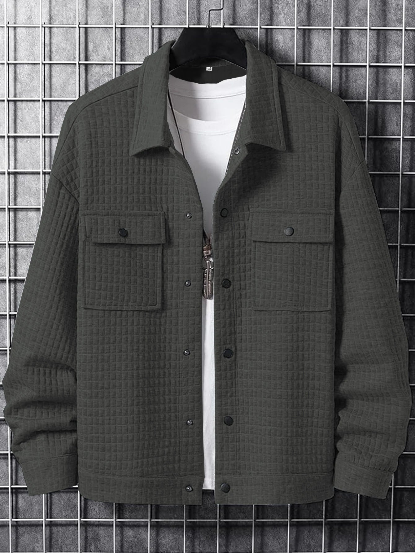 Men's Casual Plaid Jacket Coat Fashionable Outerwear Design Versatile Style Suitable for Leisure & Formal Occasions