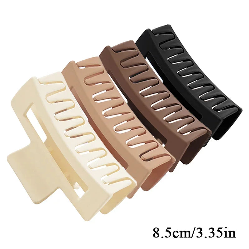 Fashion Hair Accessories Gifts 4Pcs Set Women Girls Claw Clips Coffee Black Hair Claw Nonslip Crab Hairpins Barrette