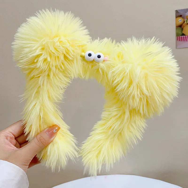 Winter Funny Ugly Doll Hairbands Cute Children Kids Headband Girl Dopamine Cartoon Plush Hairband Hair Accessories