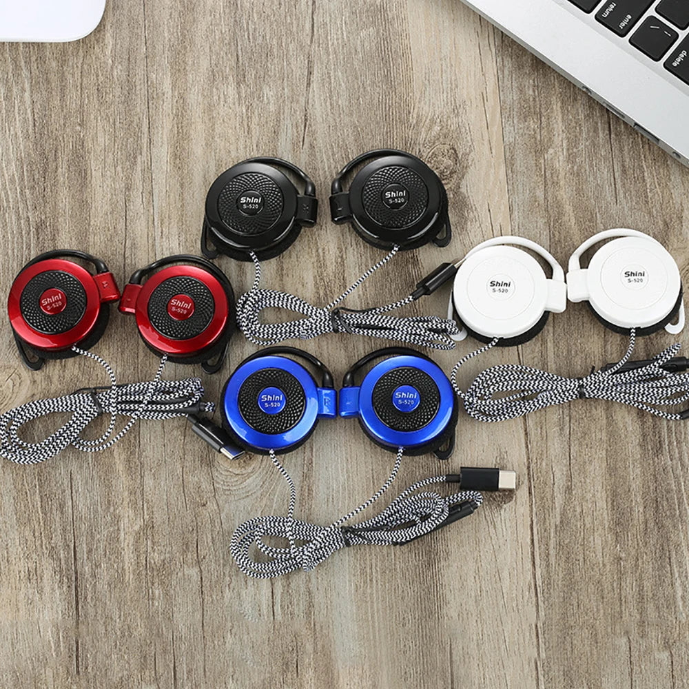 On-Ear Wired Headphones Universal Type-C Wired Music Headphones Drop-proof Earbuds Portable Sports Headphones