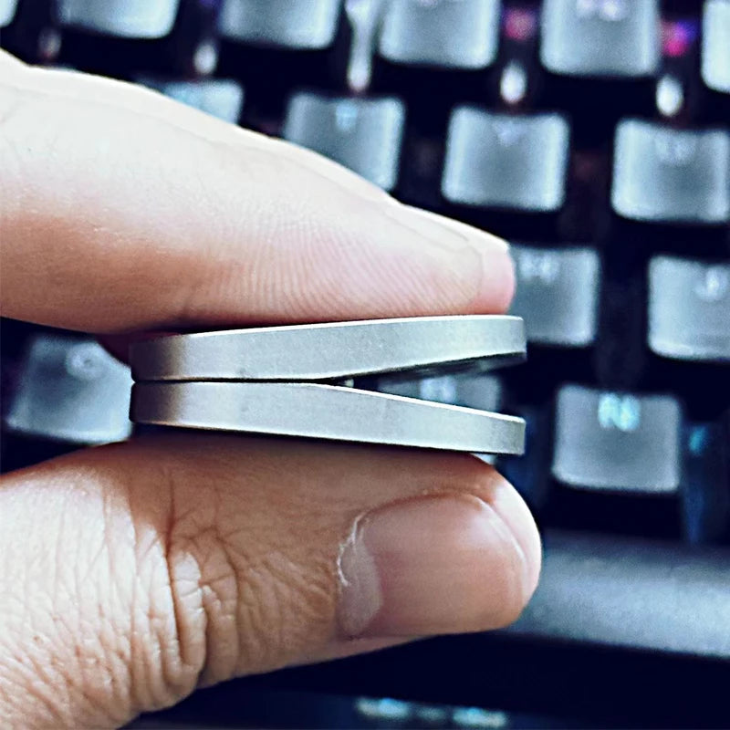 Metal Fidget Haptic Clicker Seesaw Push Card Magnetic Slider Decompression Toy EDC Gadgets For Adults Relaxation Antistress