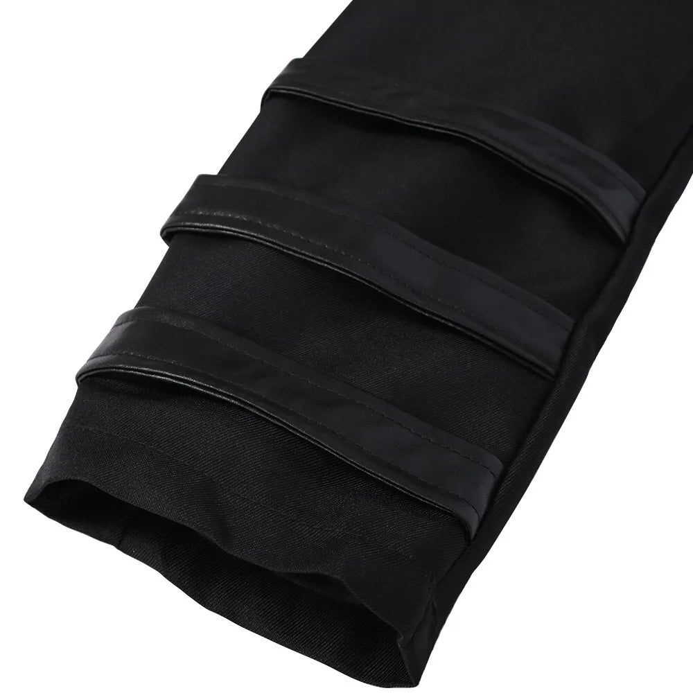 Halloween cosplay: a medieval stage performance costume with a split windbreaker, hat, and scepter for a palace banquet