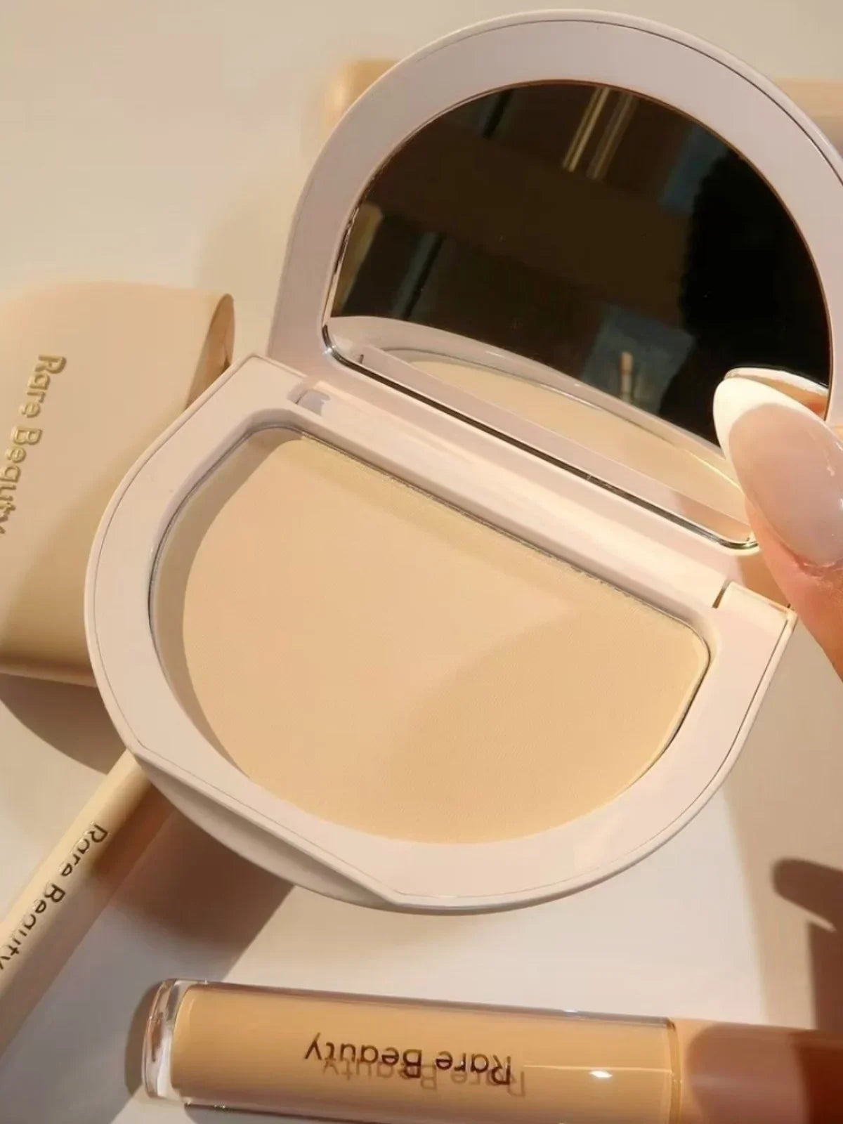 Beauty Enlighten Powder Portable Makeup Mirror Liquid Blush Moisturizing Dual-use Waterproof Lip Glaze Brightening Smooth