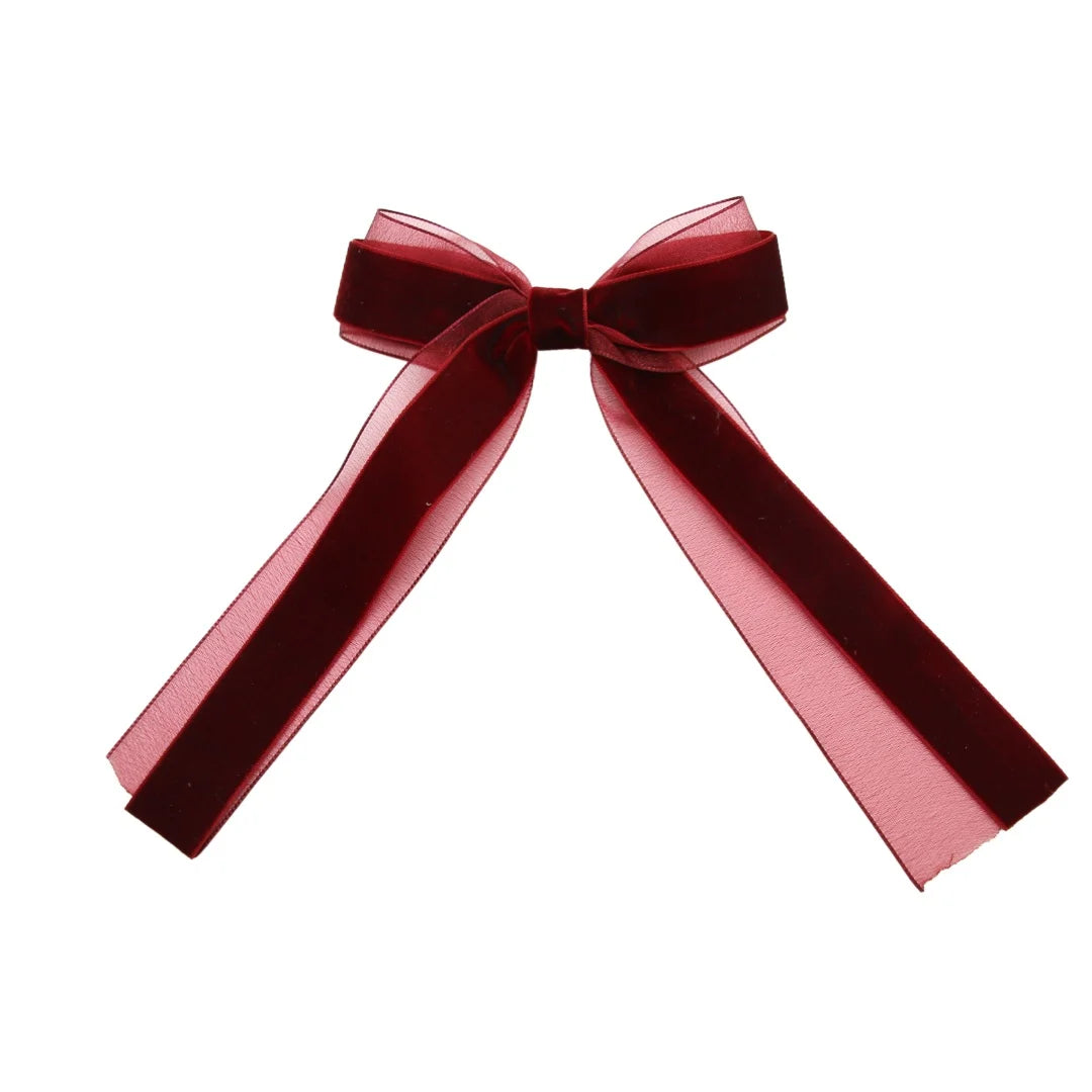 AP New winter Wine Ruby floral bow elegant headband fashion children hairband hair accessories baby clip OEM
