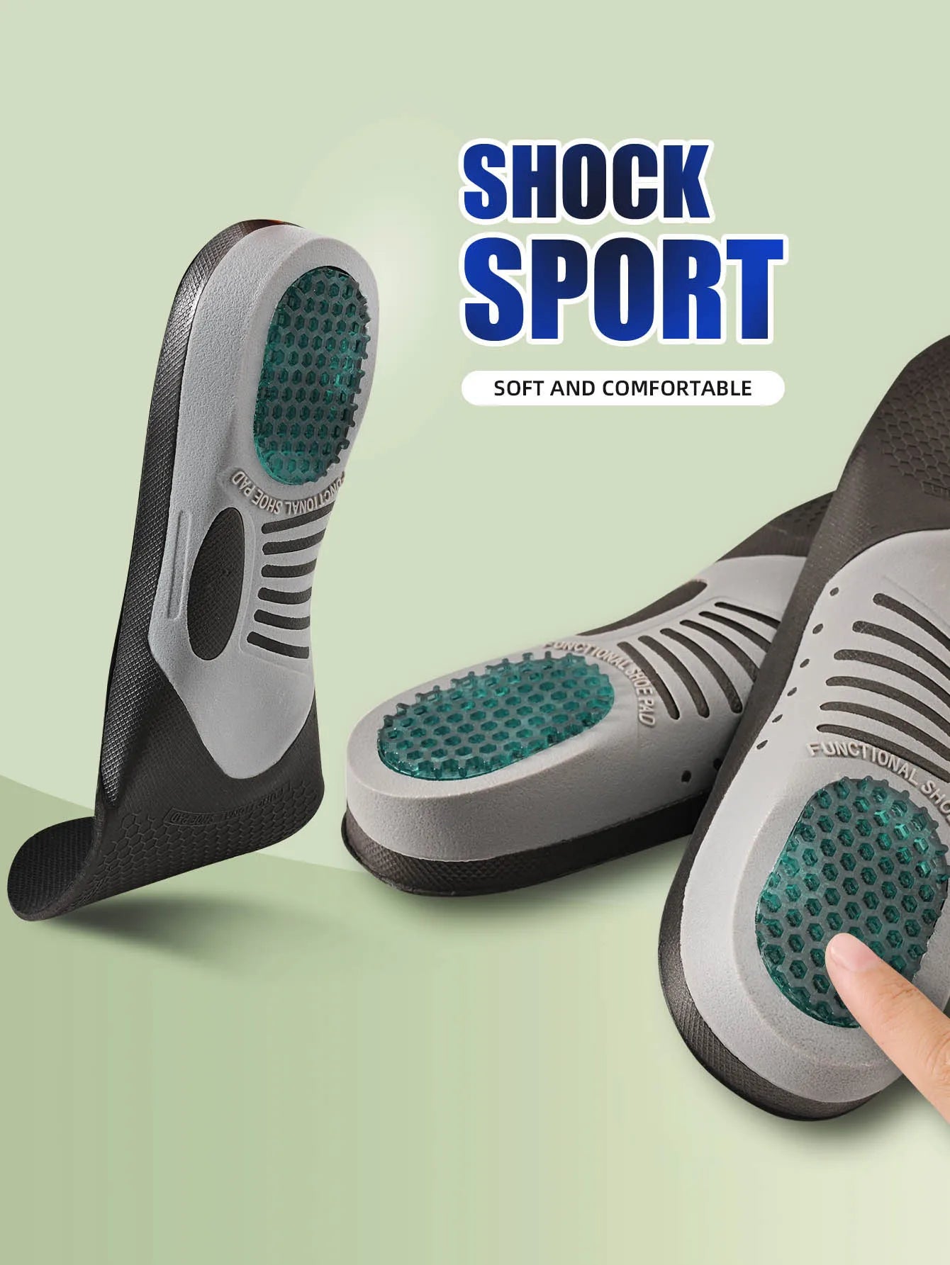 1 Pair Plantar Fasciitis Orthotic Shoe Inserts Arch Support Gel Comfort Shoe Insoles Athletic Running Insoles For Women And Men