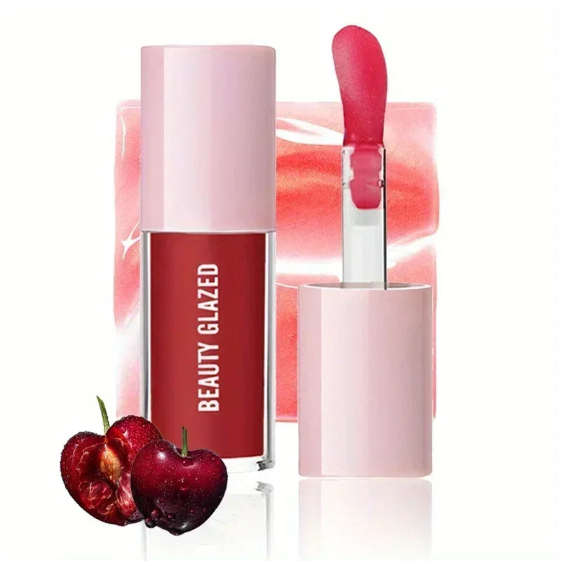 BEAUTY GLAZED Black Transparent Lip Gloss,Nourishing, Anti-aging, Brightening Lips, Lip Care Oil ﻿