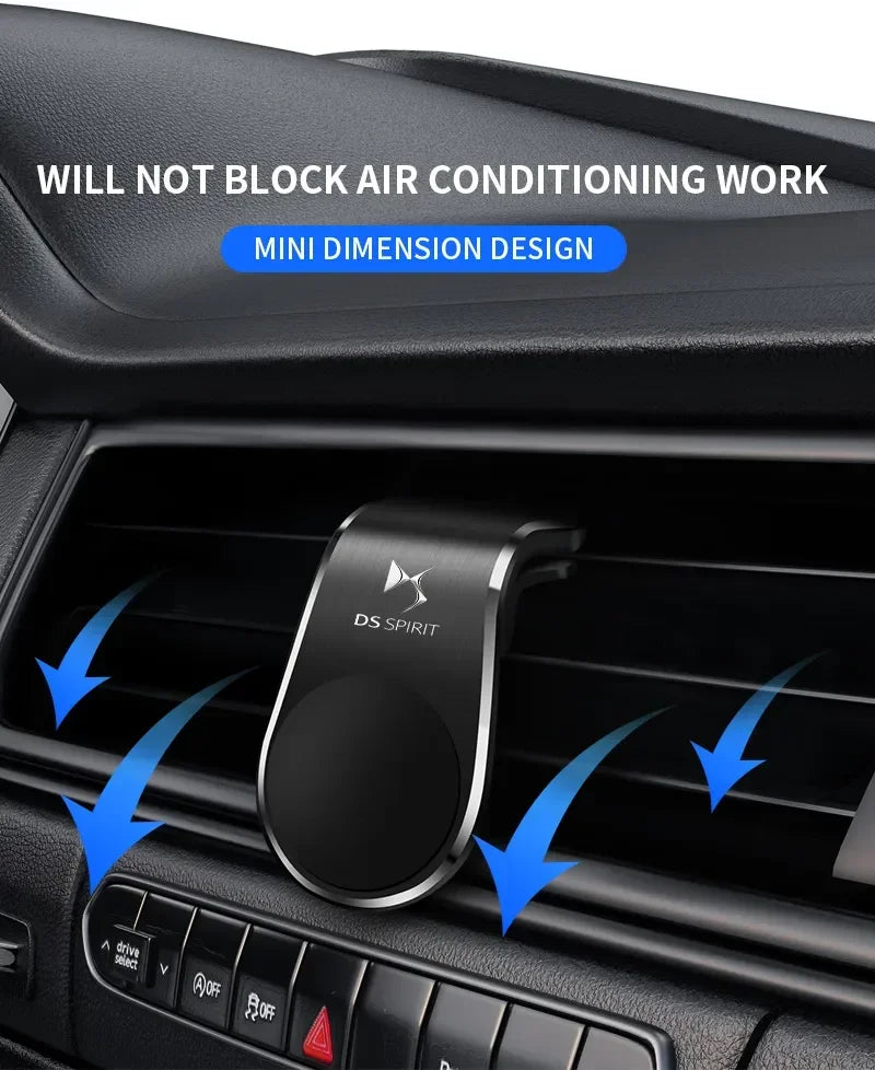 Car Magnetic L-shaped Car Dedicated GPS Phone Holder Emblem For DS SPIRIT DS3 DS4 DS4S DS5 5LS DS6 DS7 WILD RUBIS DIVINEDS