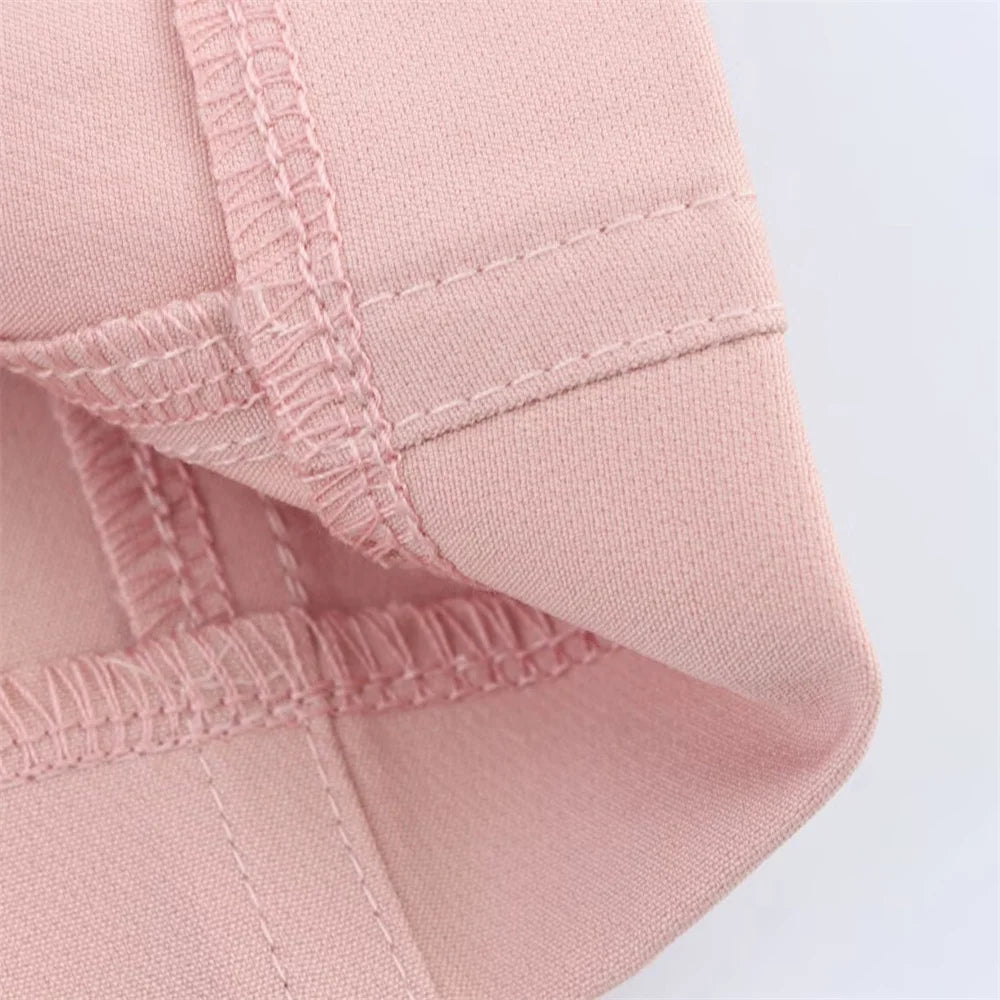 women's summer new fashion casual lapel single breasted decoration suit jacket high waisted lace up suit pants