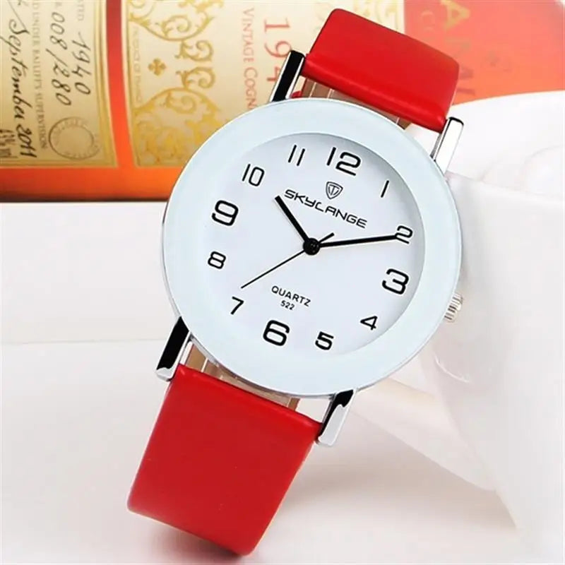 Women Black Watch Hot Sale Leather Band Stainless Steel Analog Quartz Wristwatch Lady Female Casual Watches