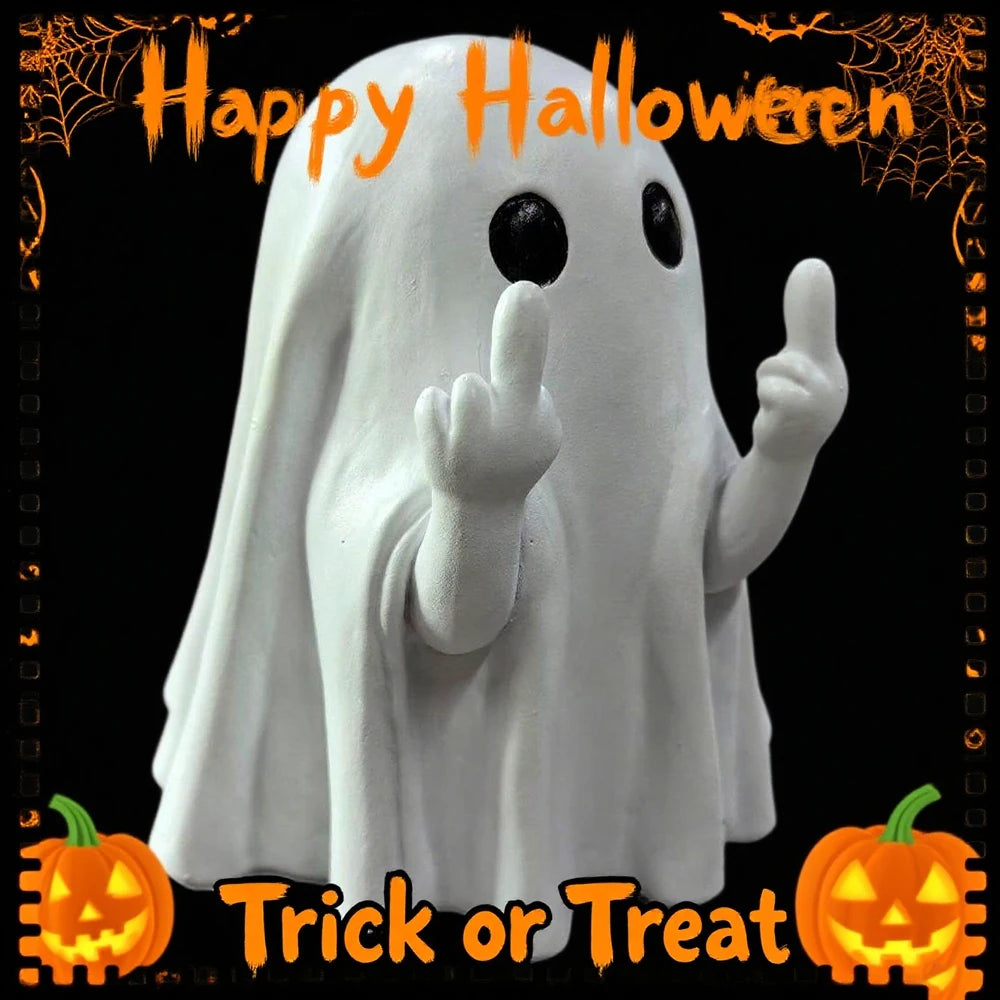 Halloween Ghost Ornament Cute Resin Creative Pen Holder Funny Creative Ghosts Home DIY Decor Cute Tabletop Ornaments Funny Gifts