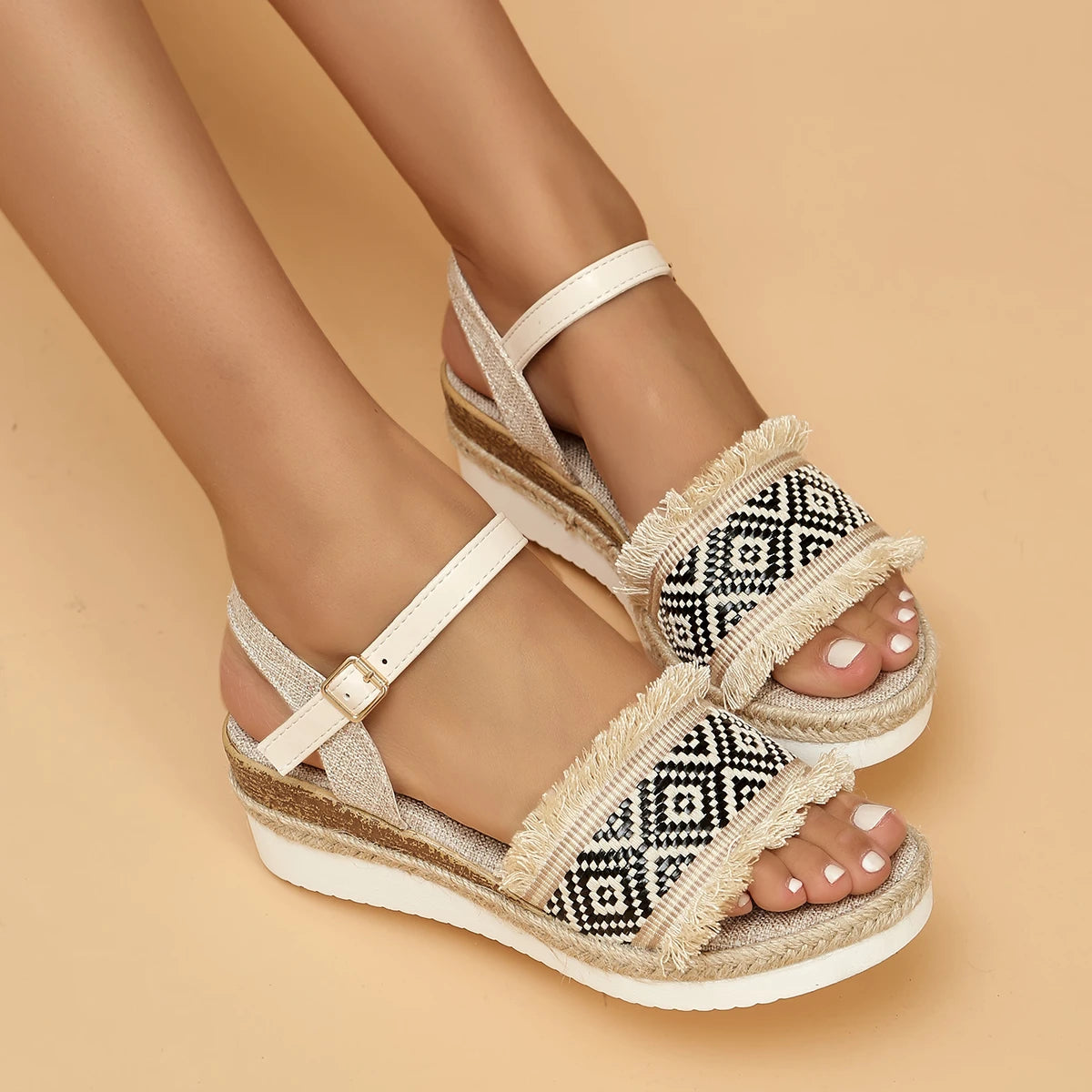 Shoes for Women 2023 High Quality Bohemian Women's Sandals Summer Platform Light Casual Sandals Women Wedge Shoes Ladies Zapatos