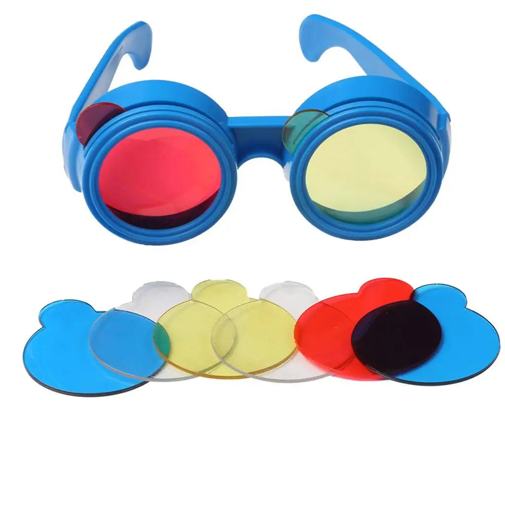 Kid Color Grading Glasses Puzzle Toy Three Primary Colors Optical Principle Physics Gadgets Science Research Experiment Kit Toys