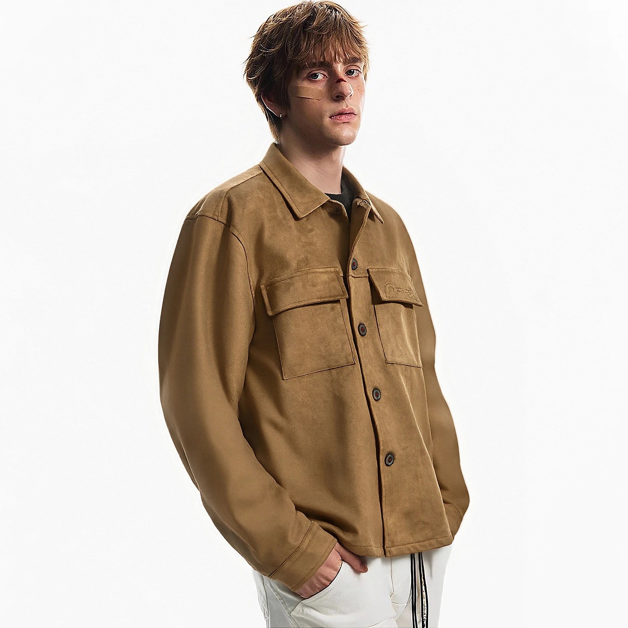 Men's Jacket 2025 New Khaki Top Men's Casual Shirt