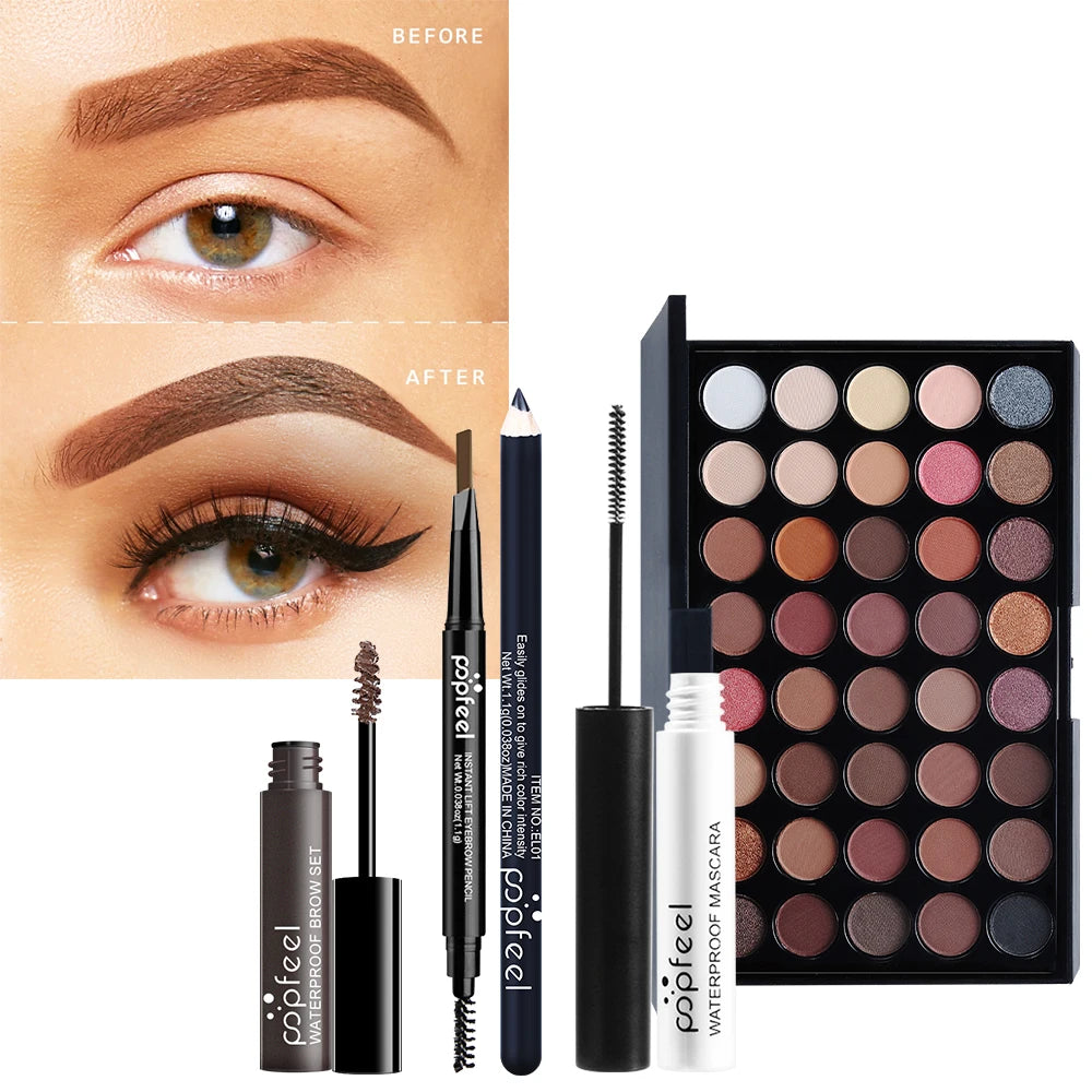 POPFEEL Halloween Makeup Set - Complete Cosmetic Kit with Eyeshadow, Lipstick, and Concealer Palette - Perfect for Festive Gift