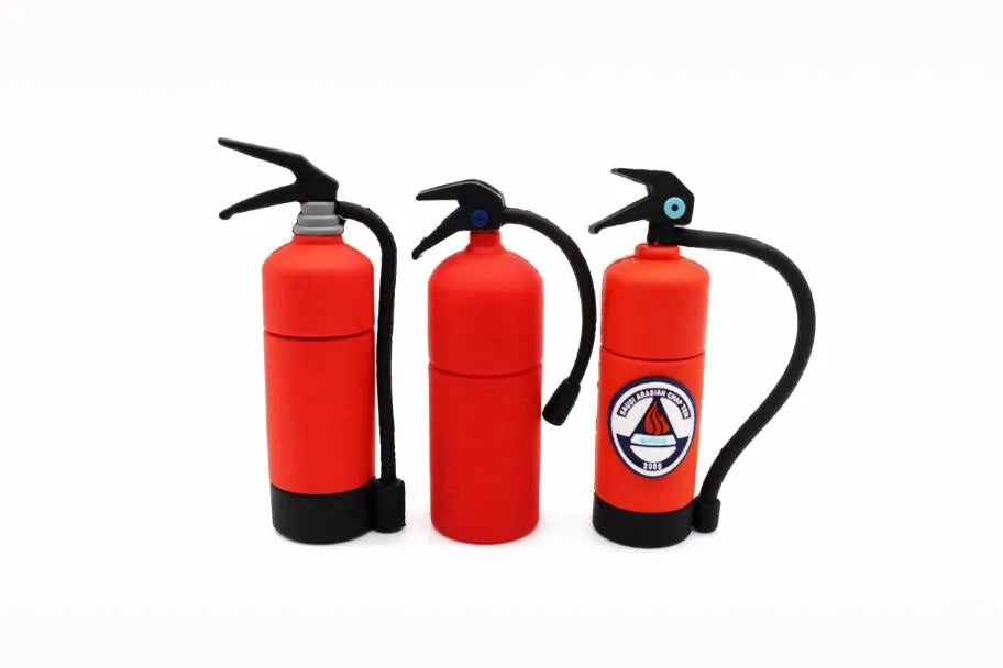 JASTER Cartoon Fire Extinguisher USB 2.0 Flash Drive 128GB Cute Silicone Memory Stick 64GB Gifts For Children Pen Drive 32GB 8GB