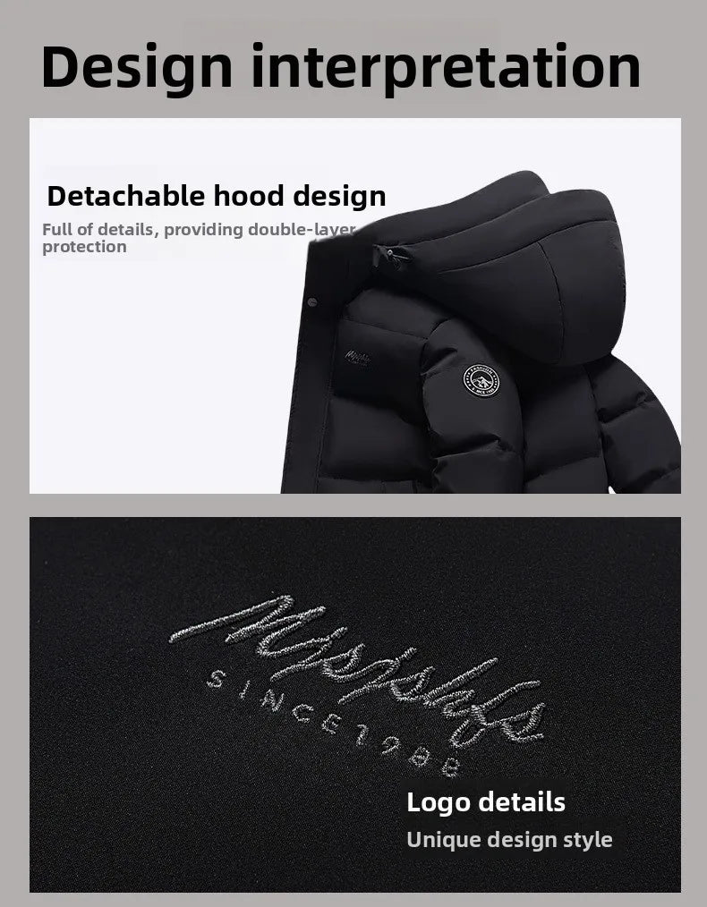 Canada Fashion Winter Jackets for Man Down Parka Coat Man White Goose Down Jacket Hooded Warm Thick Long Puffer Jacket HXY252