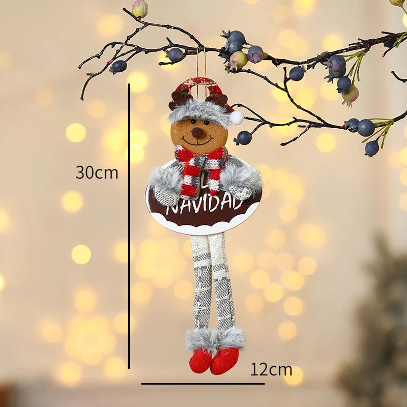 New Year 2022 Christmas Tree Decorations Cute Dolls Pendant Navidad 2021 Home Decor Christmas Tree Ornaments Xmas Gift