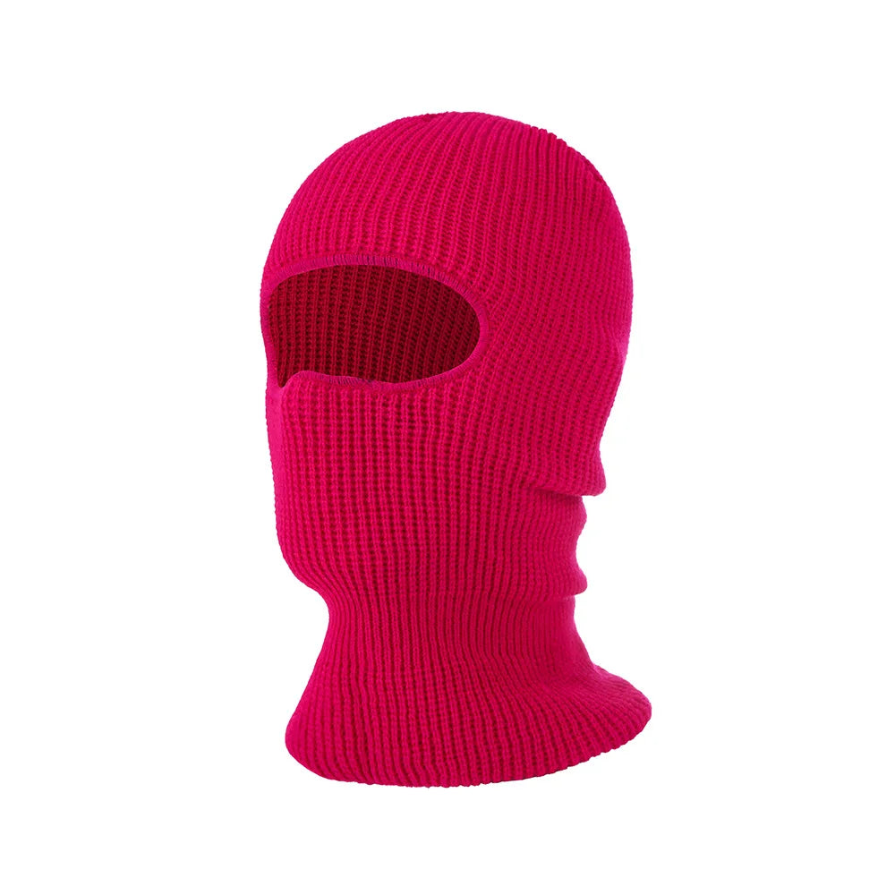 Winter One Hole Ski Hat Outdoor Windproof Over Knit Hat Acrylic Balaclava Ski Mask For Men Women