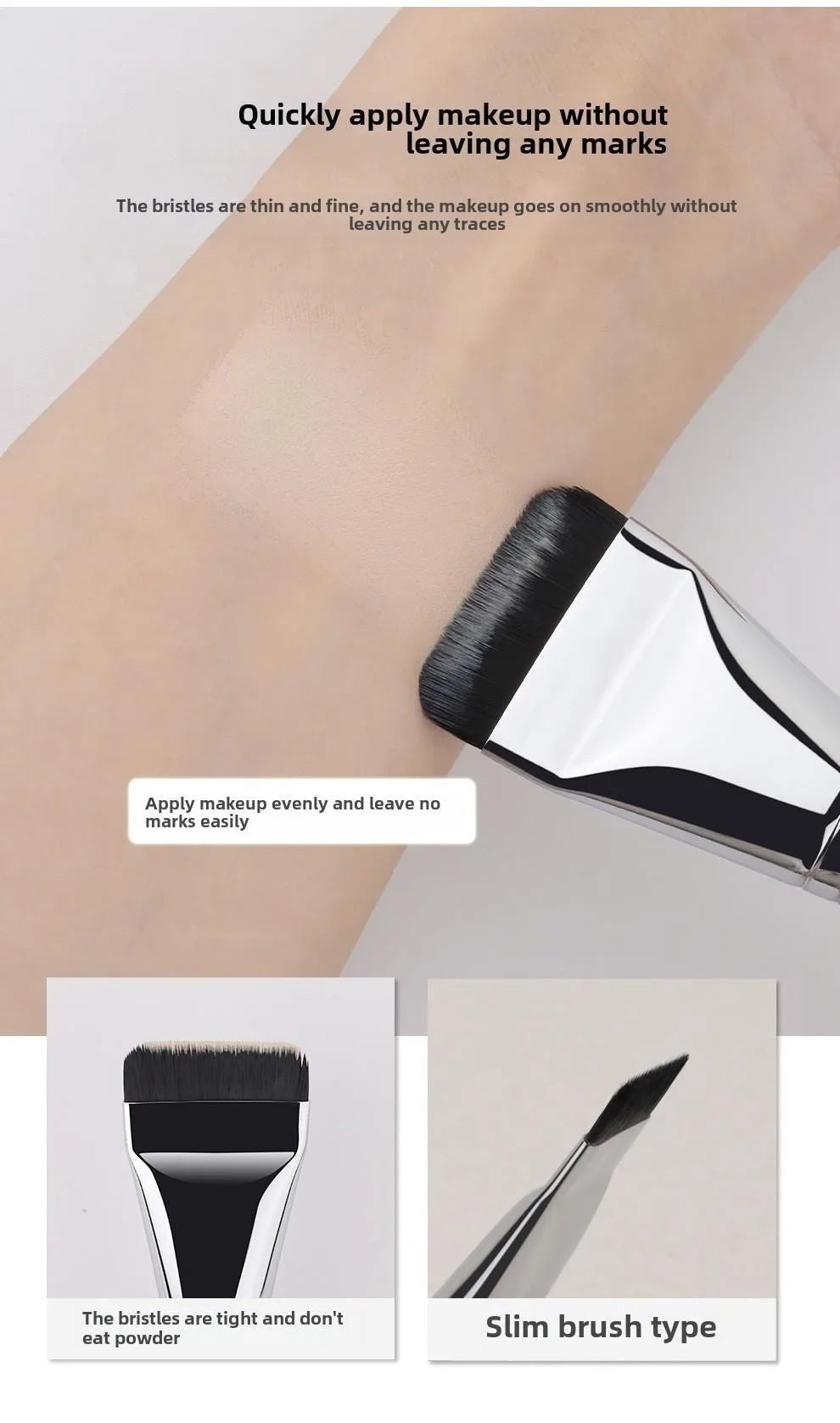 Beauty makeup tools one-word foundation brush do not eat powder flat head base makeup brush makeup brush