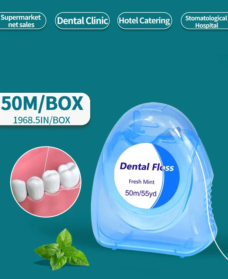 Mint Dental Floss Roll Household Dental Floss Separate Packaging Clean Gap Slim Household Pack Disposable Dental Floss Line