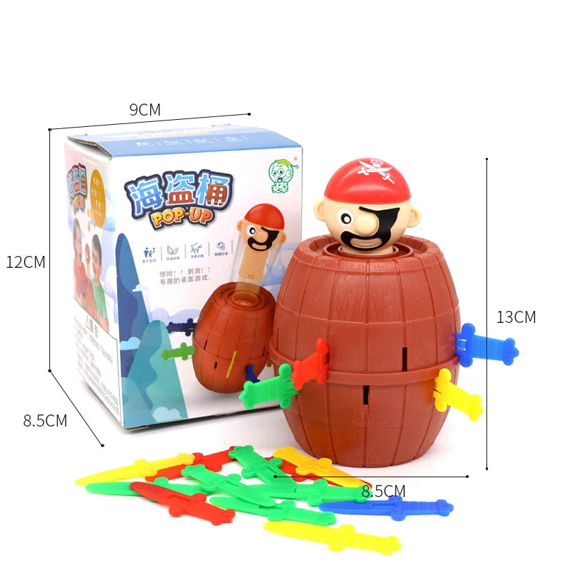 New Funny Pirate Barrel Toys Lucky Game Jumping Pirates Bucket Sword Stab Pop Up Tricky Toy Family Jokes For Child Kid Gift