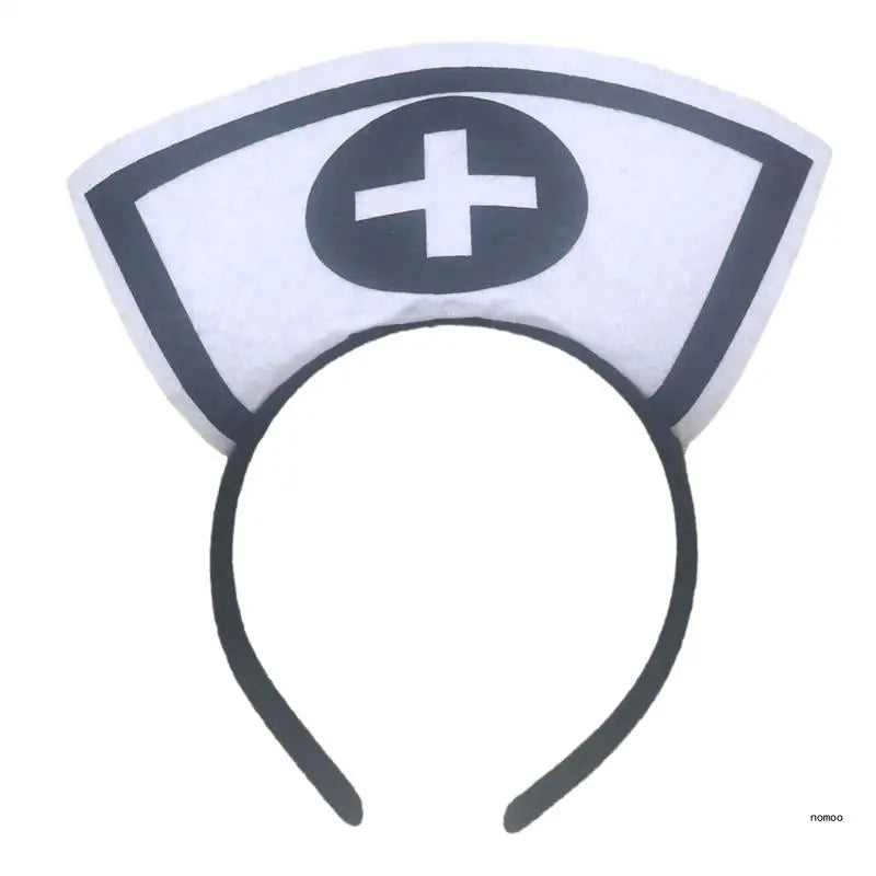 Halloween Nurse Hat Hair Hoop Party  Headband Hairband Headwear Costume