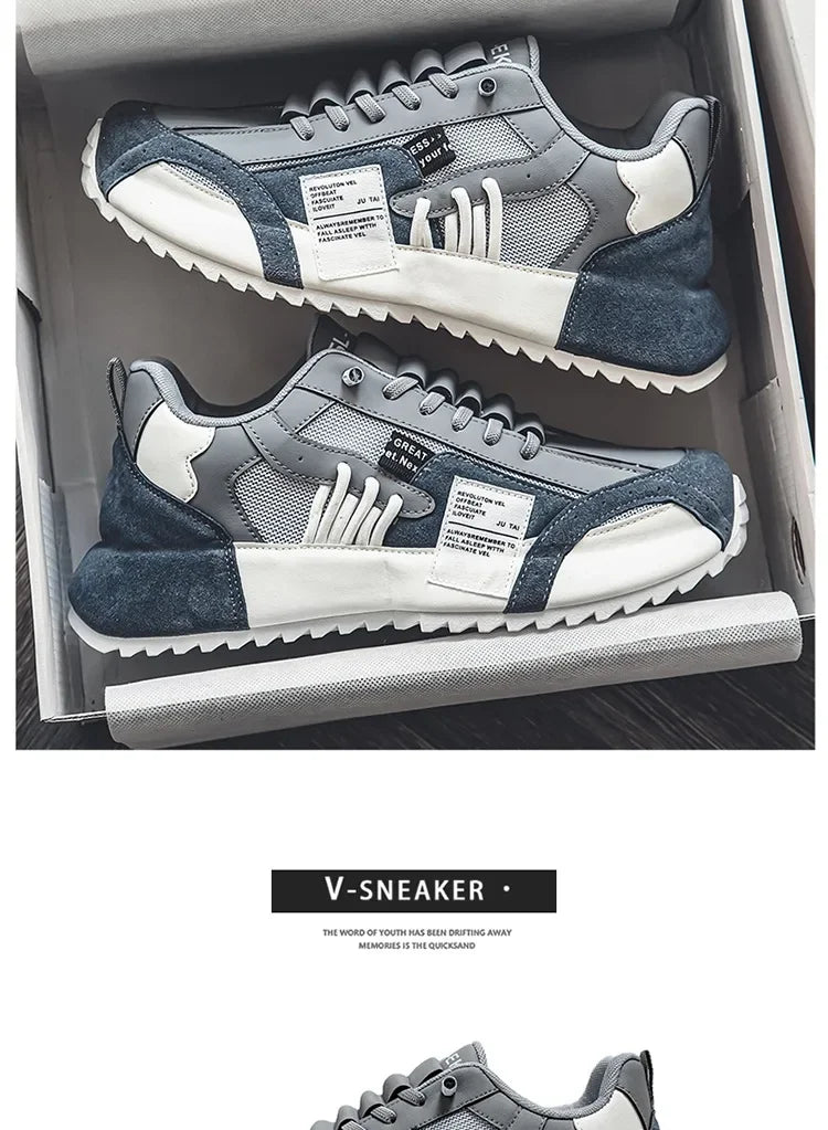 Shoes for Men Casual Sports Trend Designed Personality Elastic Band Vulcanized Shoes Men Sneakers Comfortable Breathable Shoes