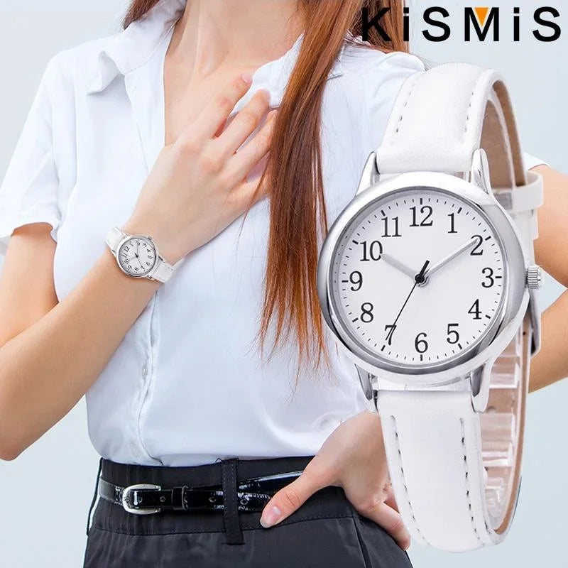 Women Quartz Watch Fashion Simple Dial Thin Bracelet Easy to Read Numerals Ladies Wristwatch Casual Stylish Watch for Women