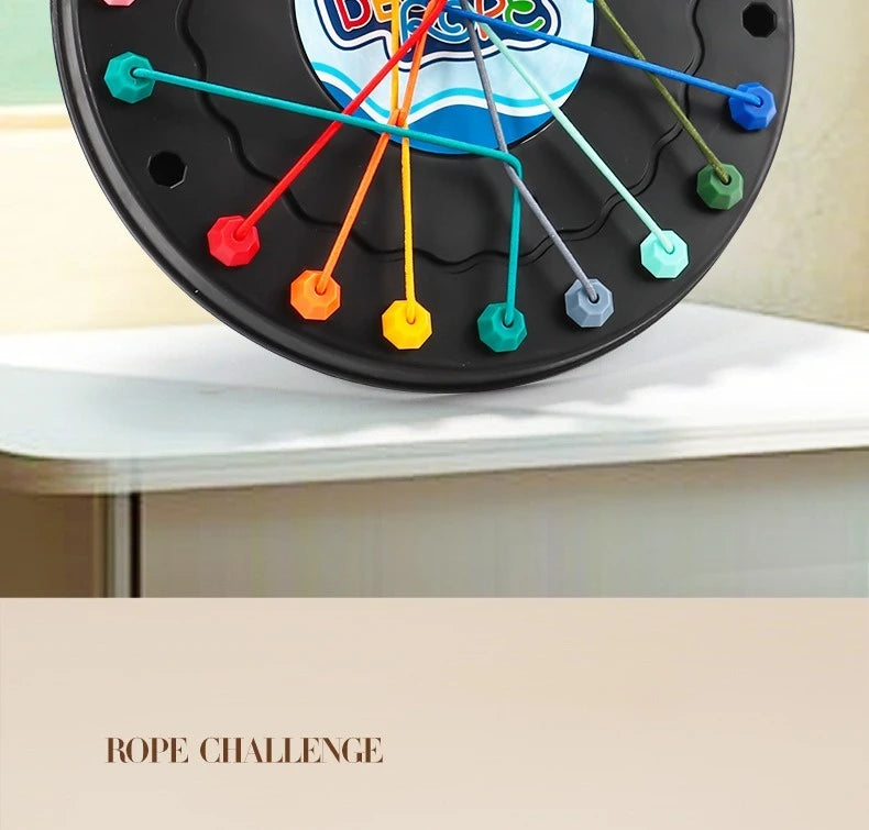 New Kid Rope Knots Puzzle  Board Game Color Line Twisted Connected Ropes Logic Thinking Table Game Parent Child Interactive Toy