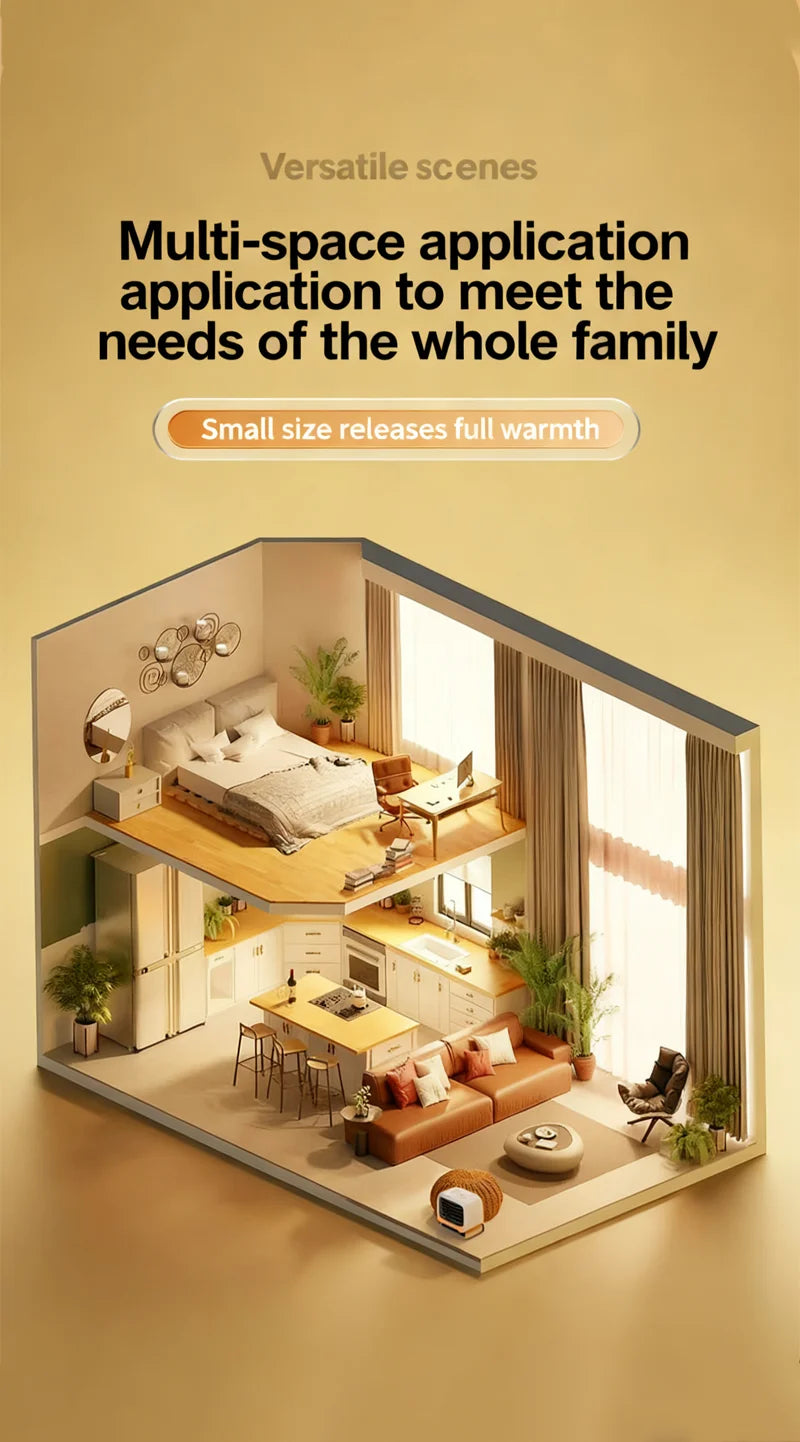 Portable Electric Heater Desktop Hand Warmer Space Warm Air Blower Mini Fan Heater For Dormitory Home Heaters Winter Heating Fan