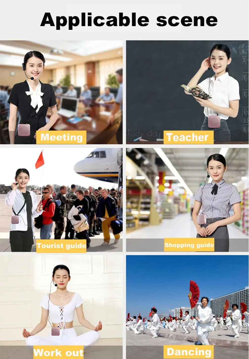 Headworn Microphone Loudspeaker Voice Amplifier Recorder Mic Speaker Audio Mini Wired Mikrofon Mike Sound Battery Kit Headset