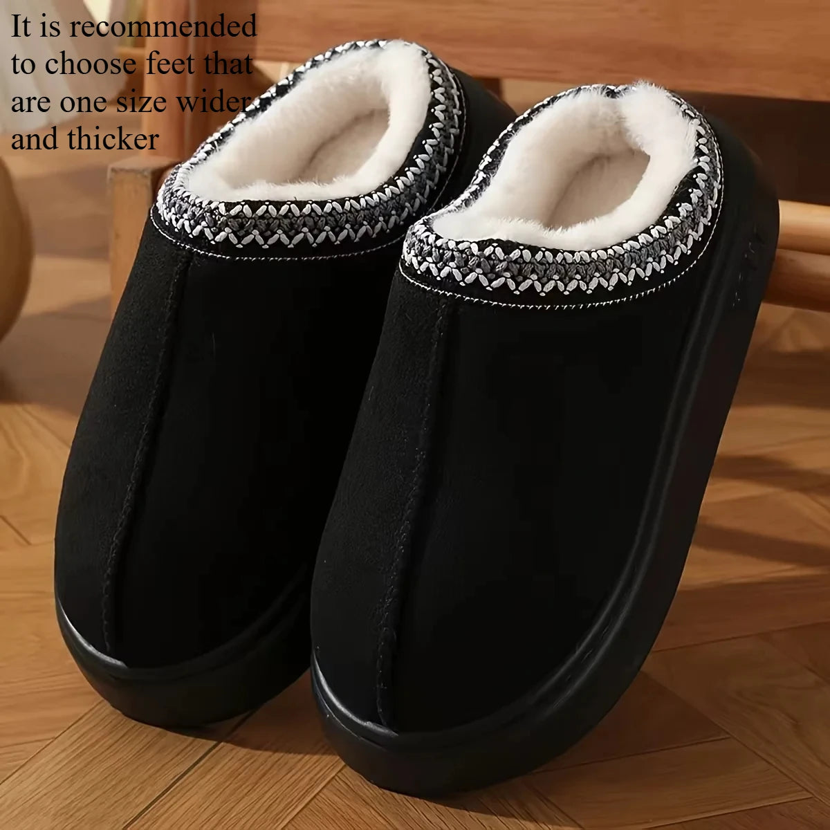 Women's Comfort Slippers Soft Sole Winter Warm Indoor Outdoor Shoes Elegant Couple Style For Home Bedroom Living Room Office