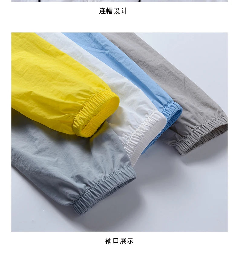 2025 Summer Hooded Jacket Men Women Sun Protection Clothing Fishing Hunting Clothes Quick Dry Skin Windbreaker